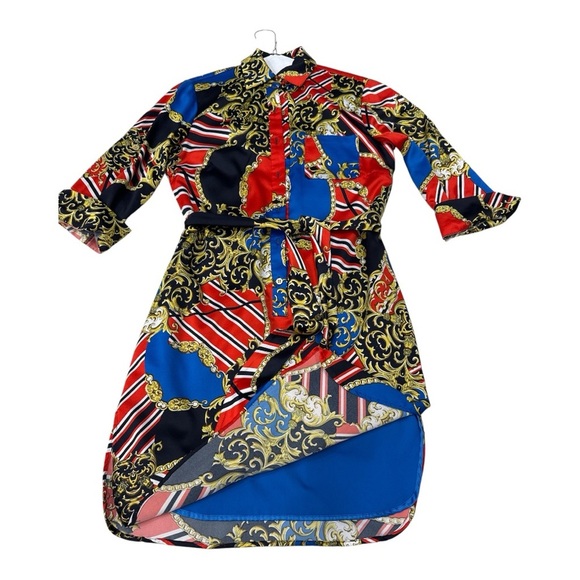 TAHARI Arthur S. Levine Dress Vibrant Multicolor Patterned Dress Tunic size 2 - Picture 9 of 11